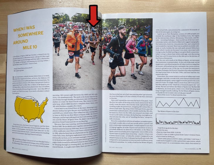 Image of the author in Trail Runner Magazine