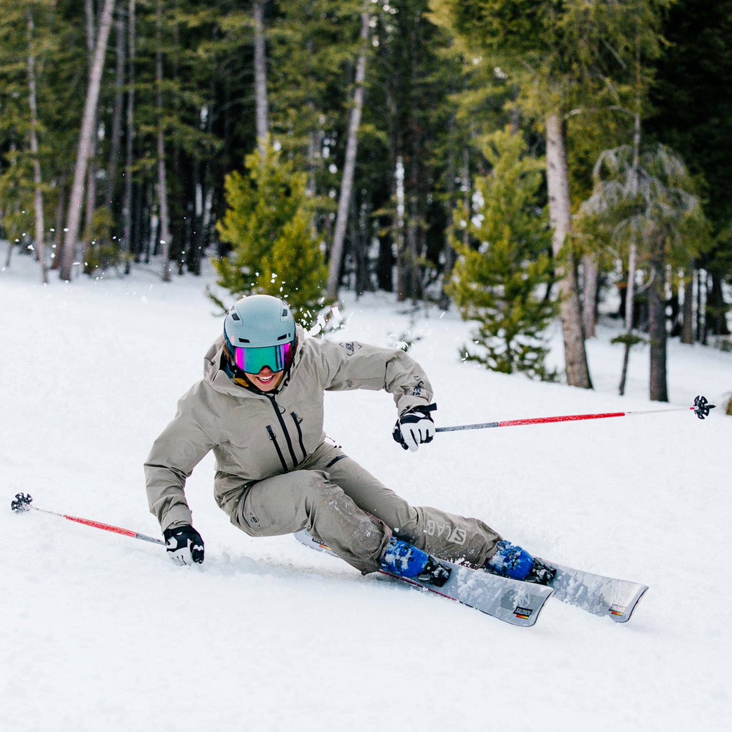 ski test, women's frontside