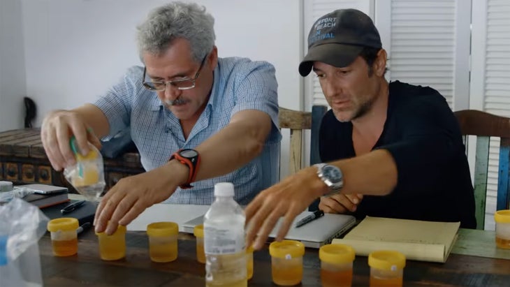 Grigory Rodchenkov and Bryan Fogel from the film "Icarus."