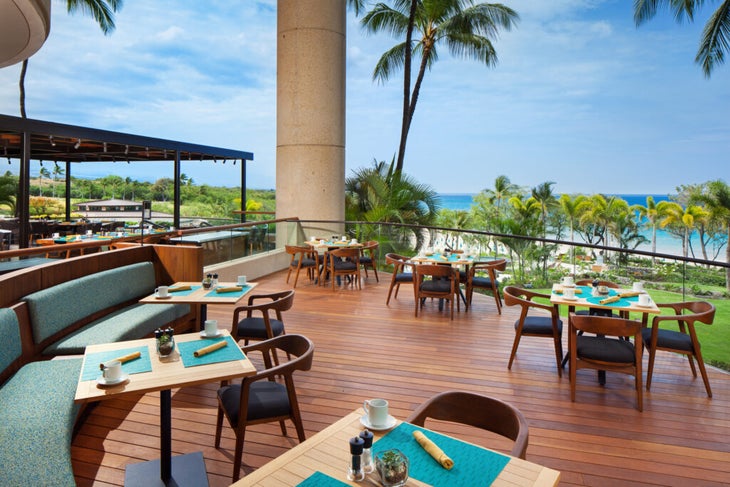Ikena Landing restaurant with ocean view
