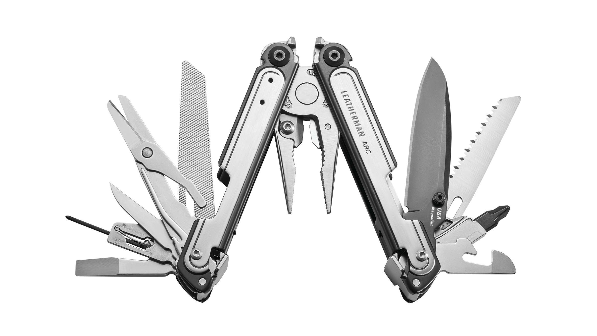The new Leatherman Arc tool unfurled.