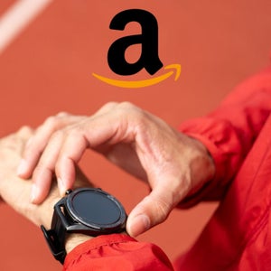 a person has a watch with a red jacket