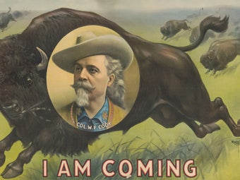 A poster advertising Buffalo Bill’s Wild West Show, circa 1900