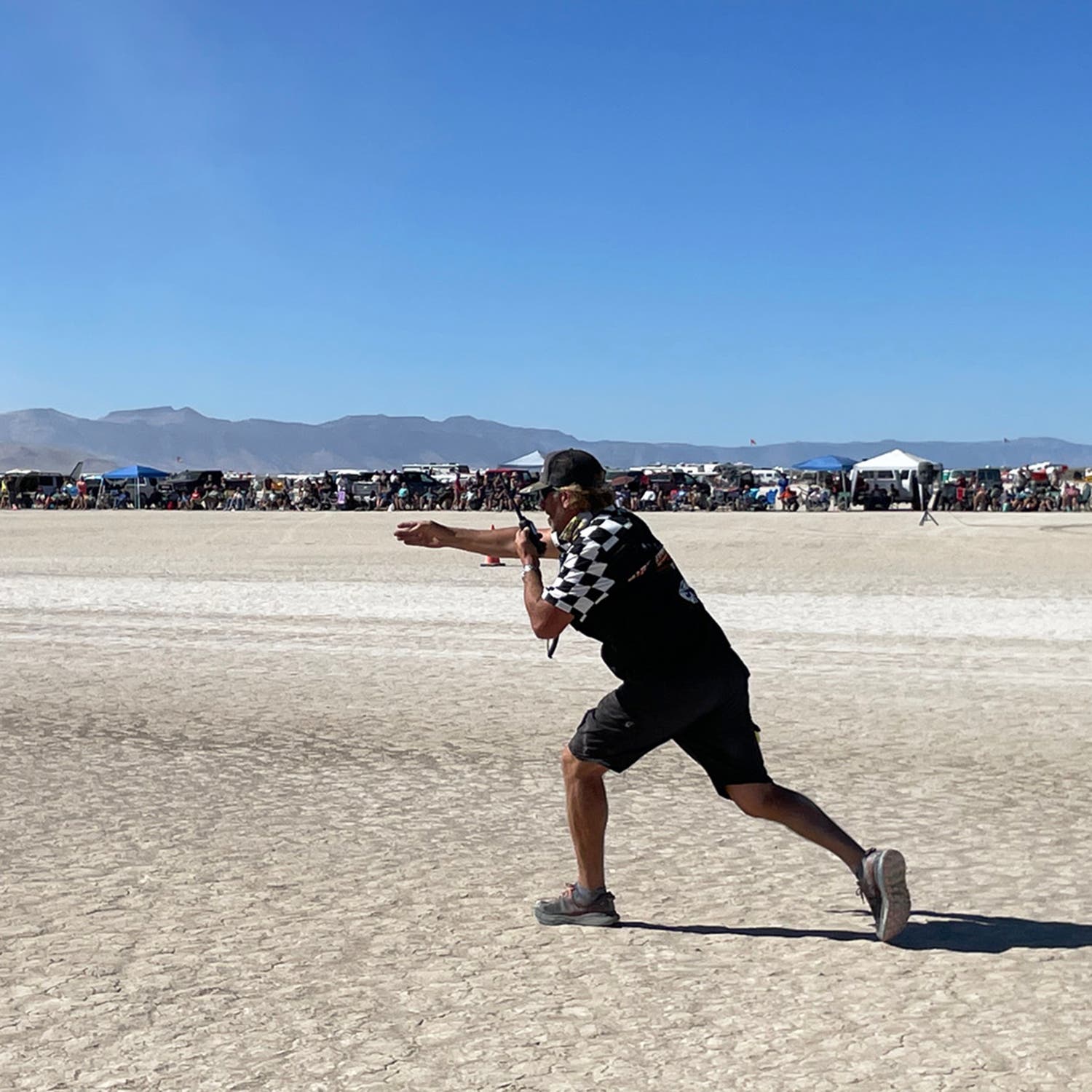 Quinn during the race