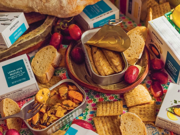 Patagonia provisions assortment laid out on a table