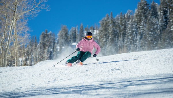 Skier at a resort