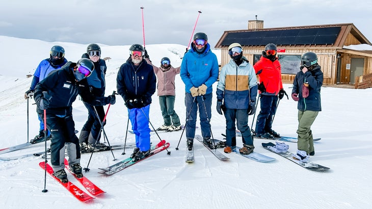 Aspenware employees enjoy a day on the slopes. 