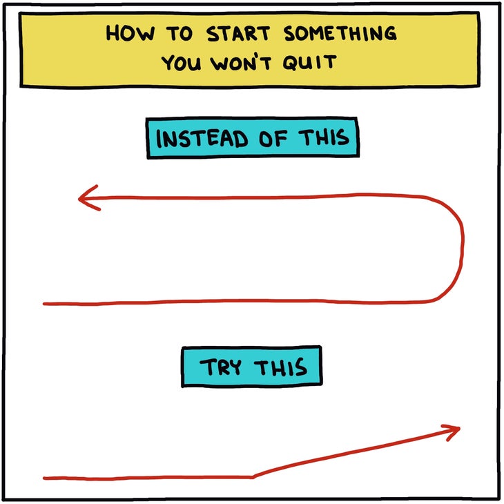 how to start something you won't quit illustration