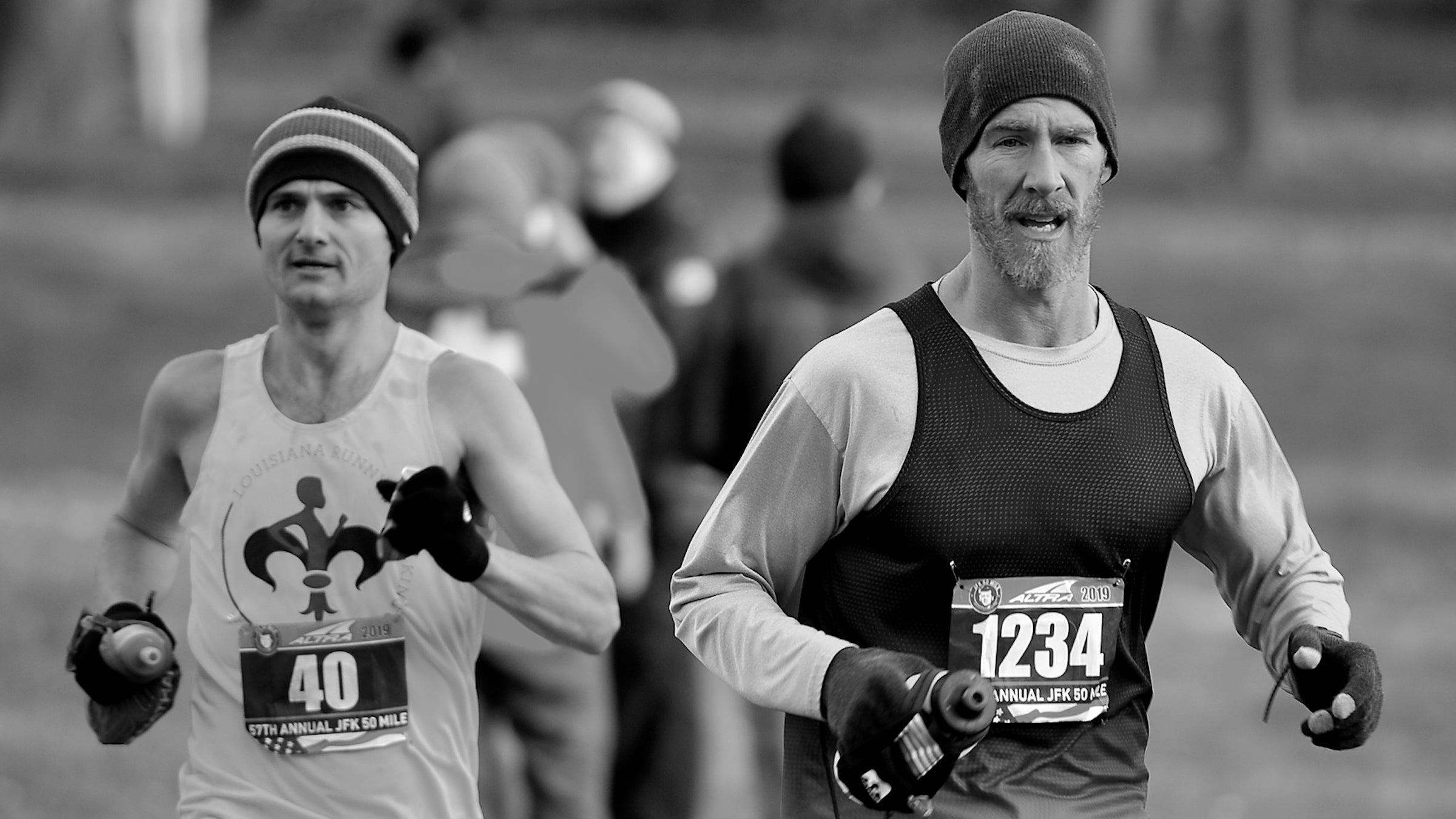 Two men running an ultramarathon.