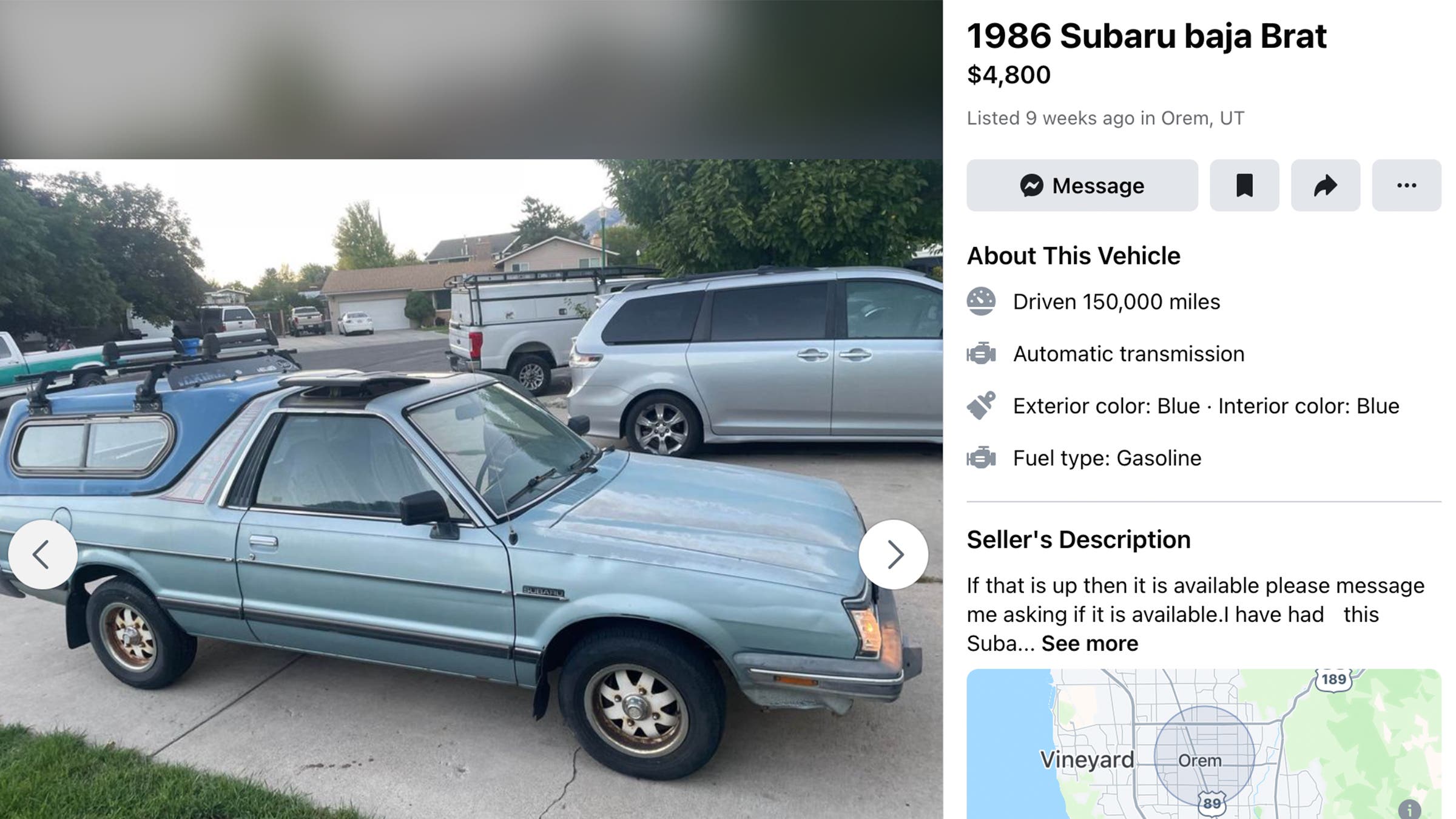 facebook marketplace adventure vehicles
