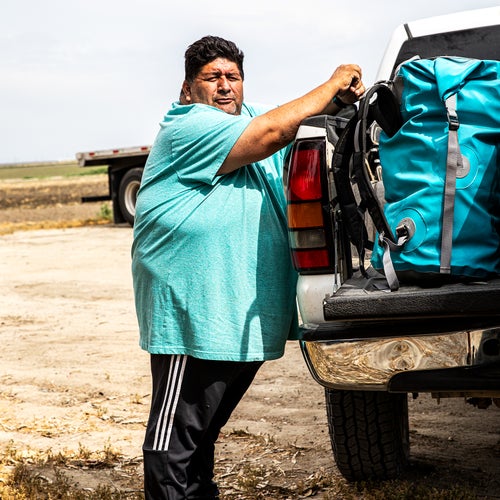Vincent Ruiz on his property near Tulare Lake