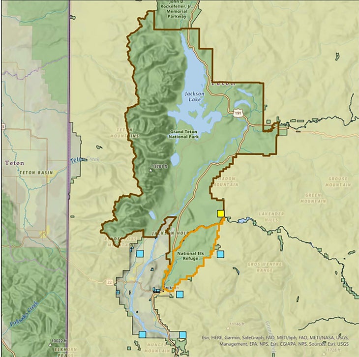 A map showing the Kelly Parcel