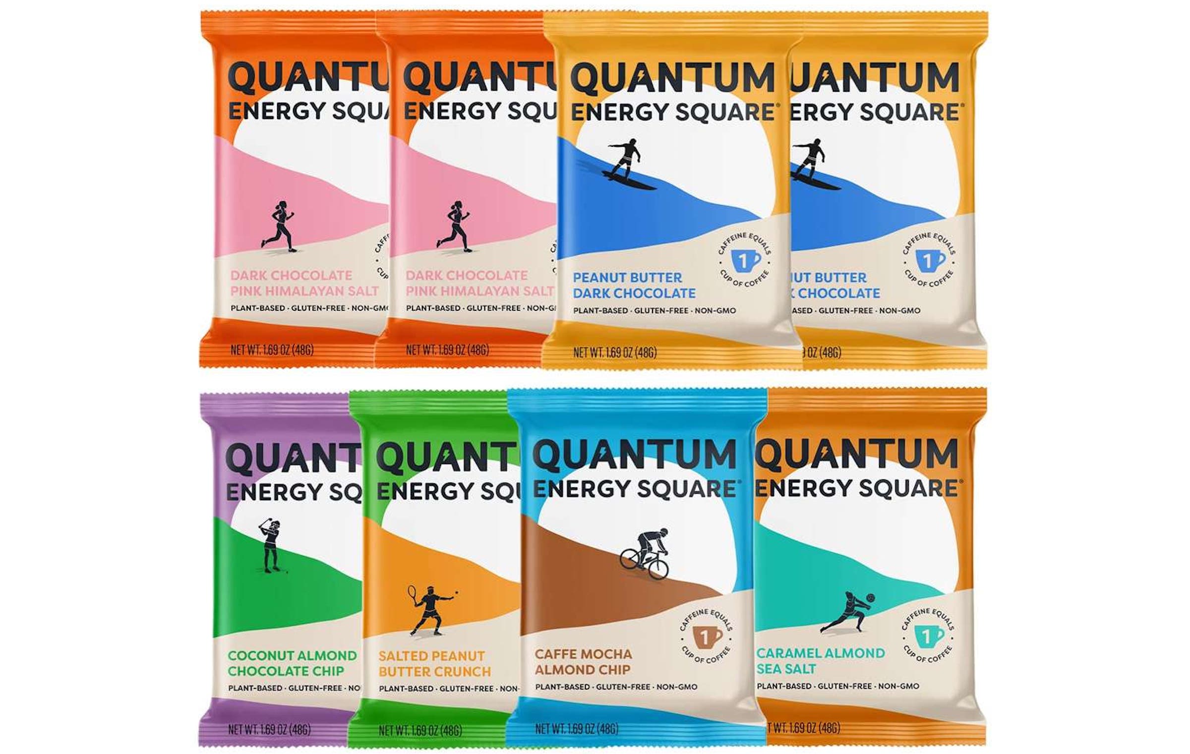 A lineup of granola bars