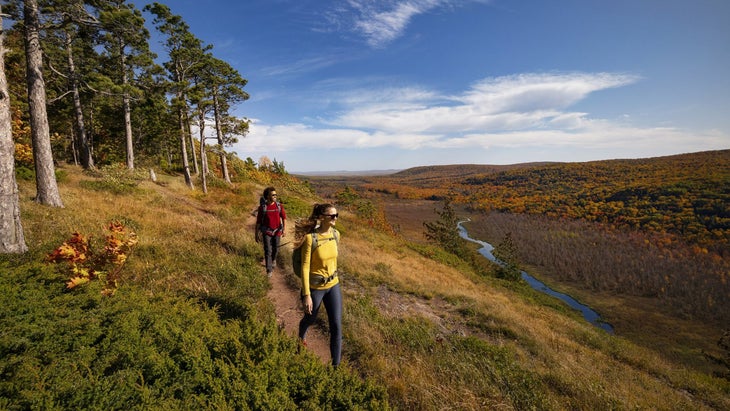 hiking in Porcupine Mountains Wilderness State Park