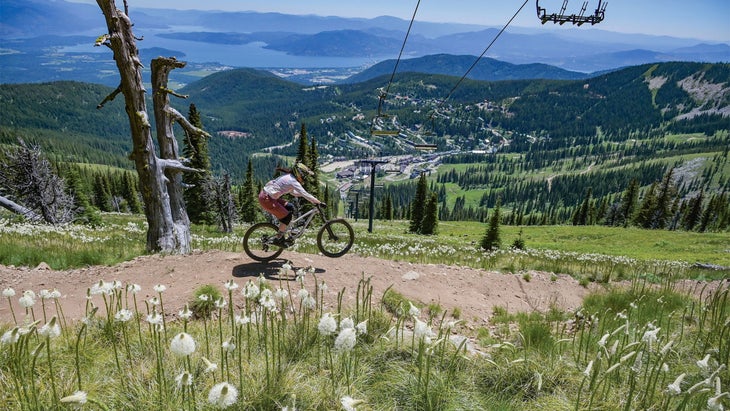 mountain biking at Schweitzer ski resort