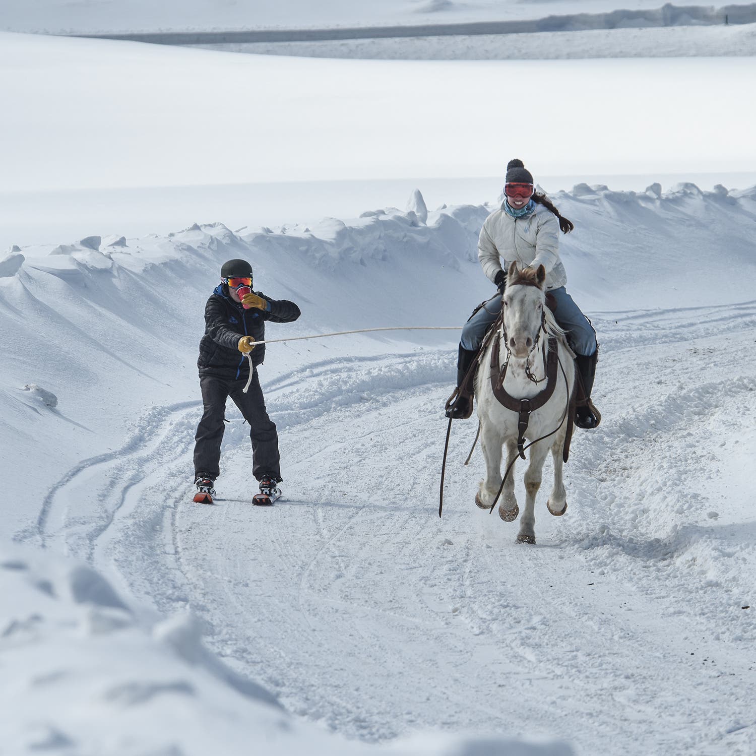 Skijoring at Wyoming’s Antelope Butte