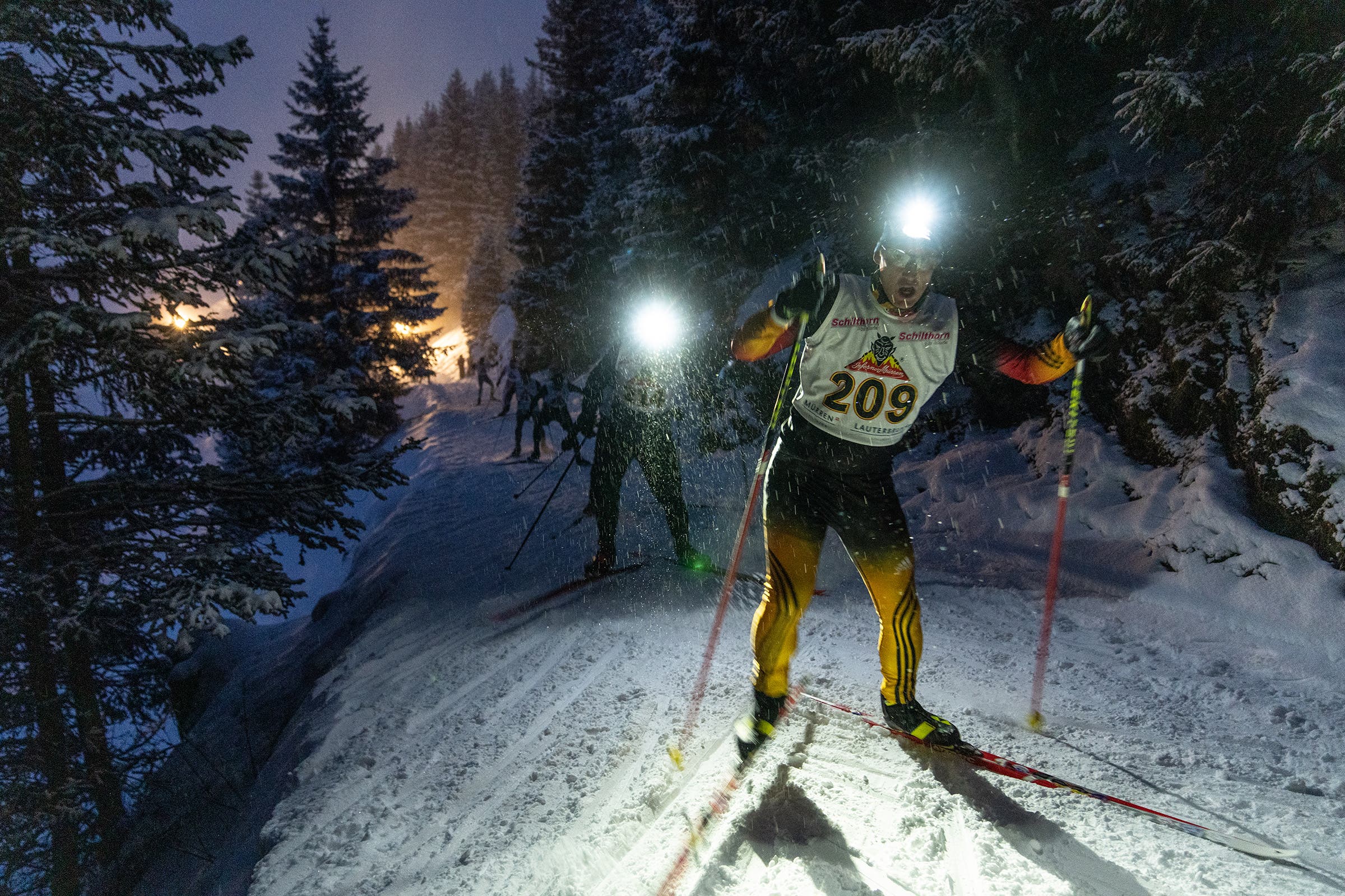 Scene from the Inferno in the Swiss village of Mürren