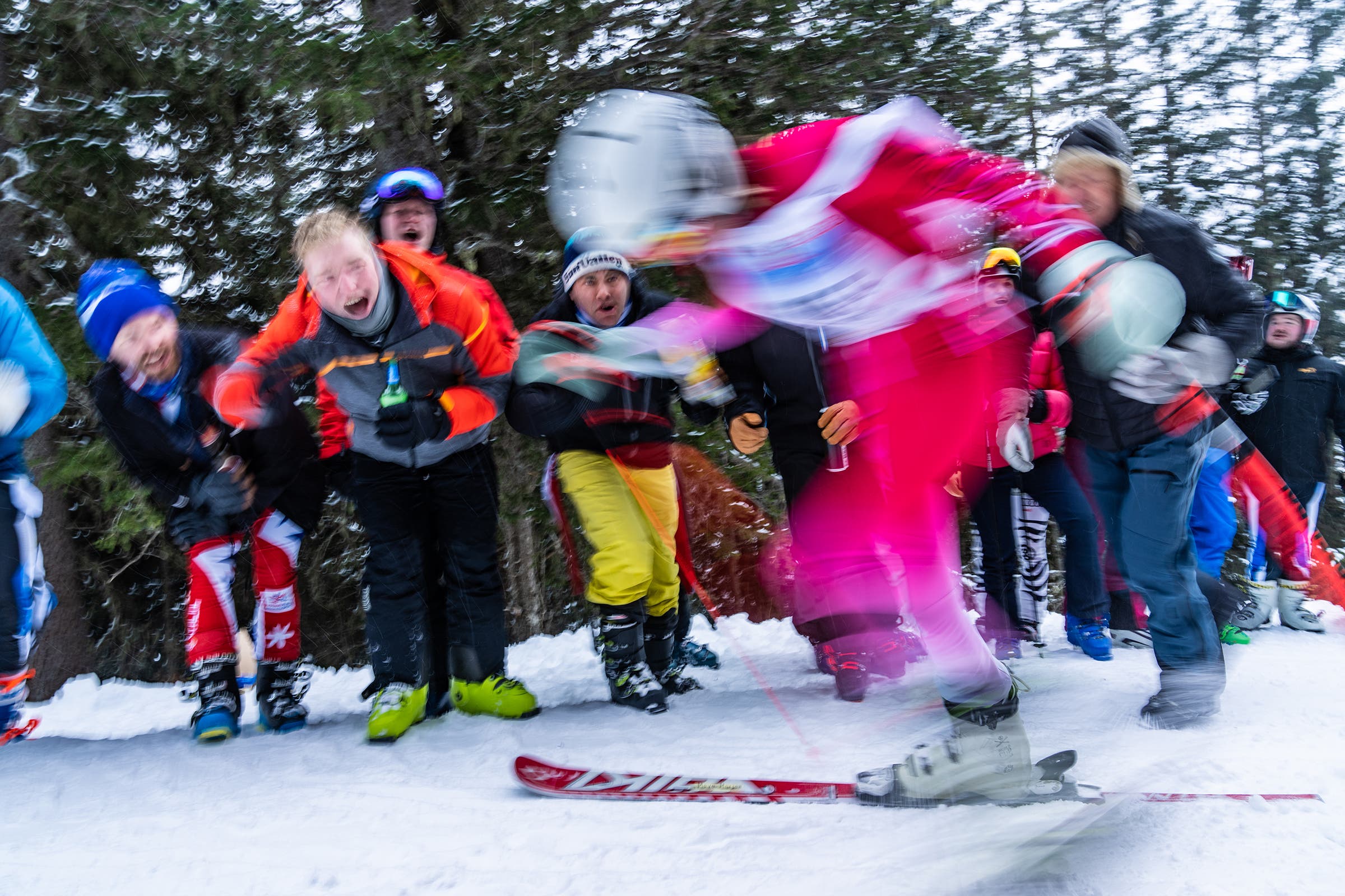 Scene from the Inferno in the Swiss village of Mürren