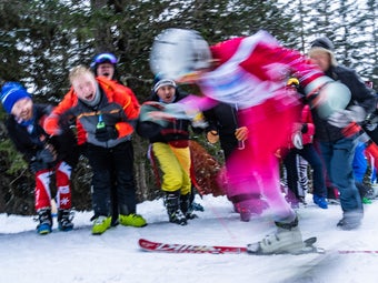 Scene from the Inferno in the Swiss village of Mürren