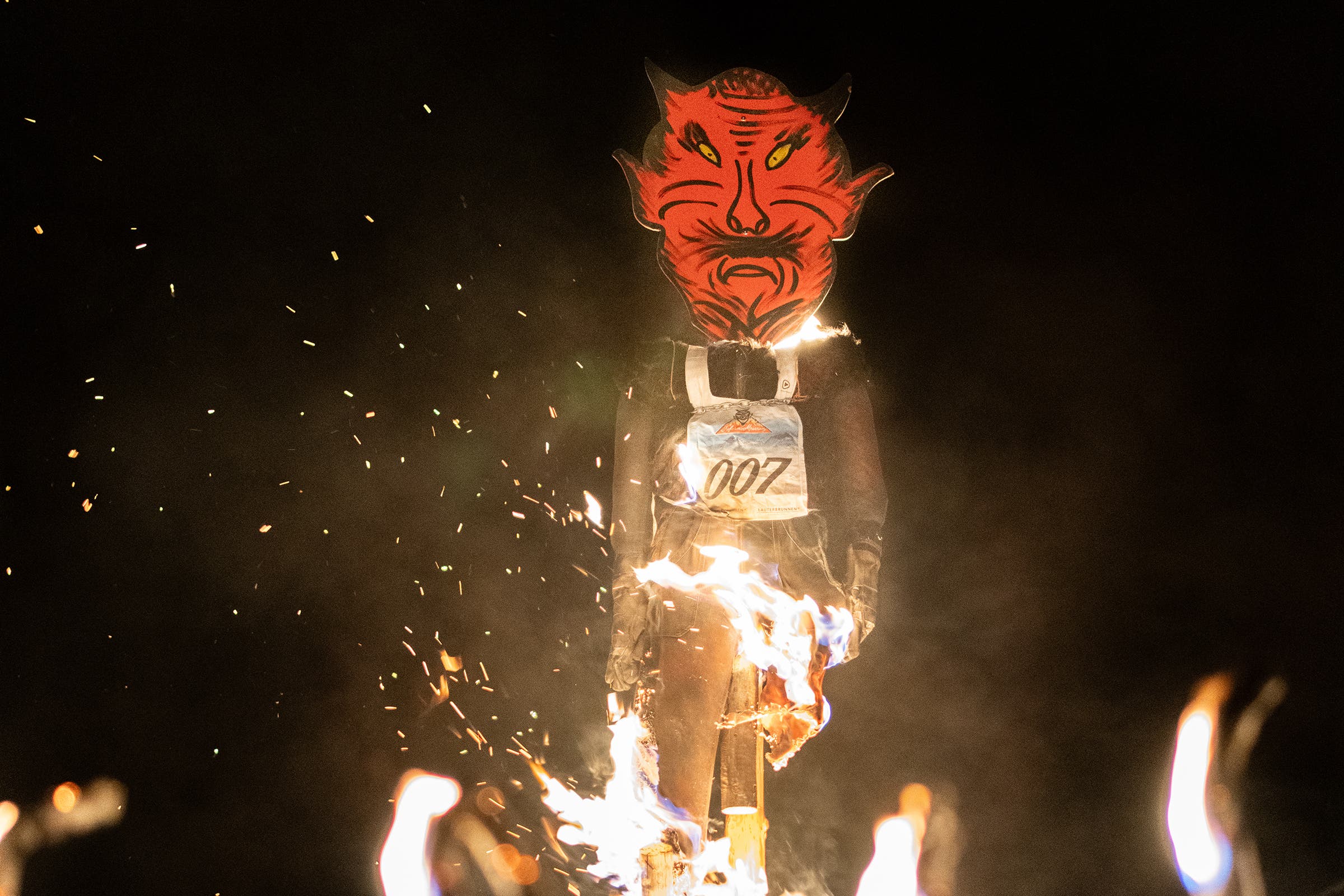 Scene from the Inferno in the Swiss village of Mürren