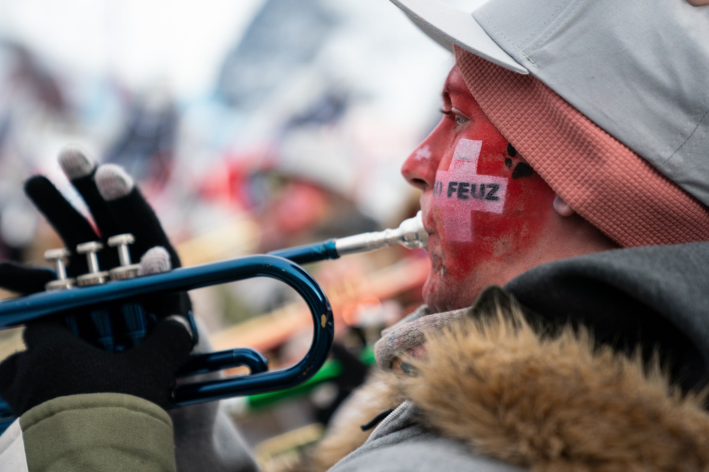 Scene from the Inferno in the Swiss village of Mürren