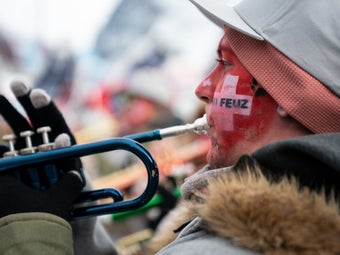 Scene from the Inferno in the Swiss village of Mürren