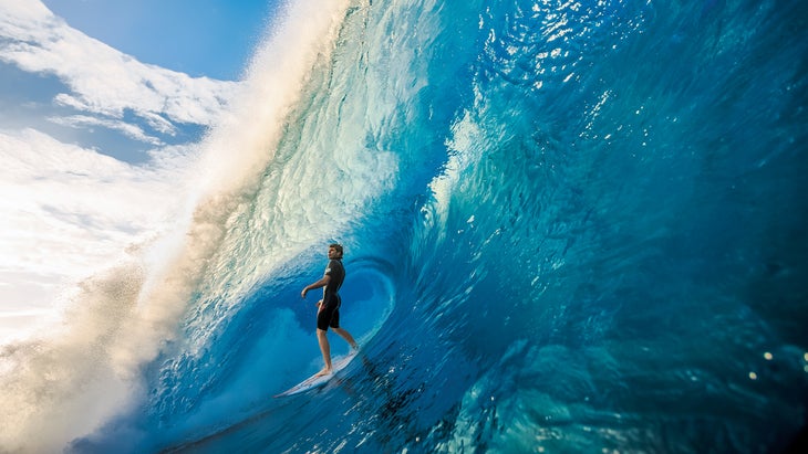 Florence standing tall in Tahiti