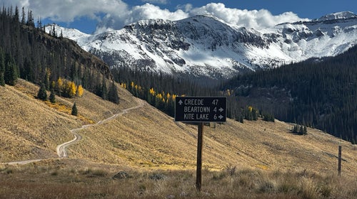 Soaring mountains of the San Juan Range in southern Colorado.