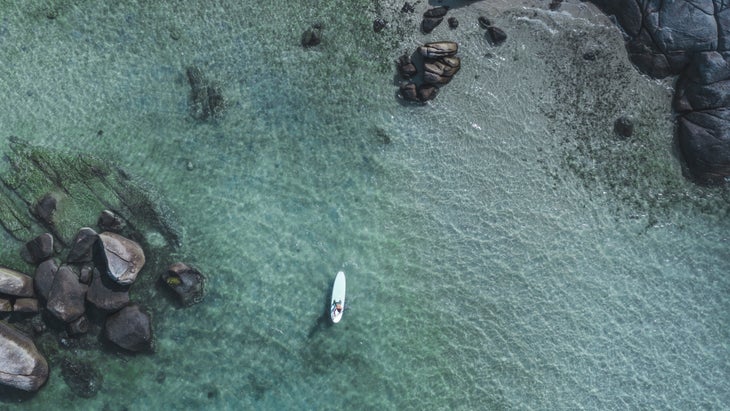 paddleboarding at Kamalaya wellness retreat in Thailand