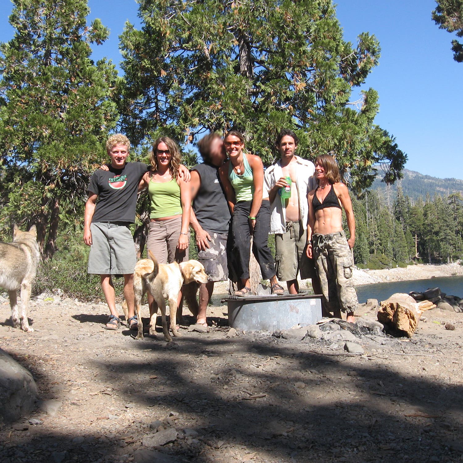 Bonnie Hedlund and Barrett (far right) during a 2006 climbing trip in Tahoe National Forest. Jake Dayley, a friend of both Hedlund’s and Barrett’s, is seen at far left.
