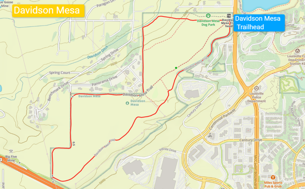 Davidson Mesa map
