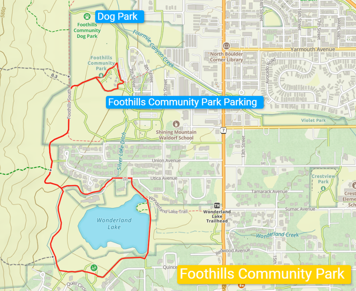 Foothills Community Park Map