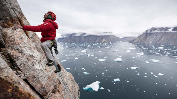 Honnold ascends Ingmikortilak in Greeland. 