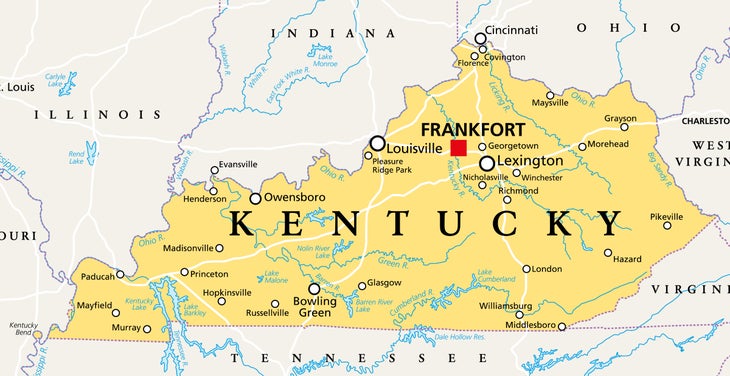 map of Kentucky