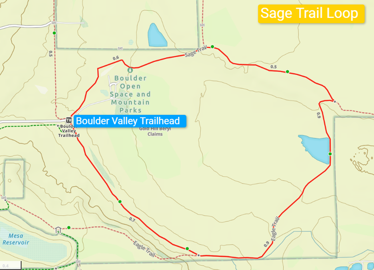 Sage Trail Loop map