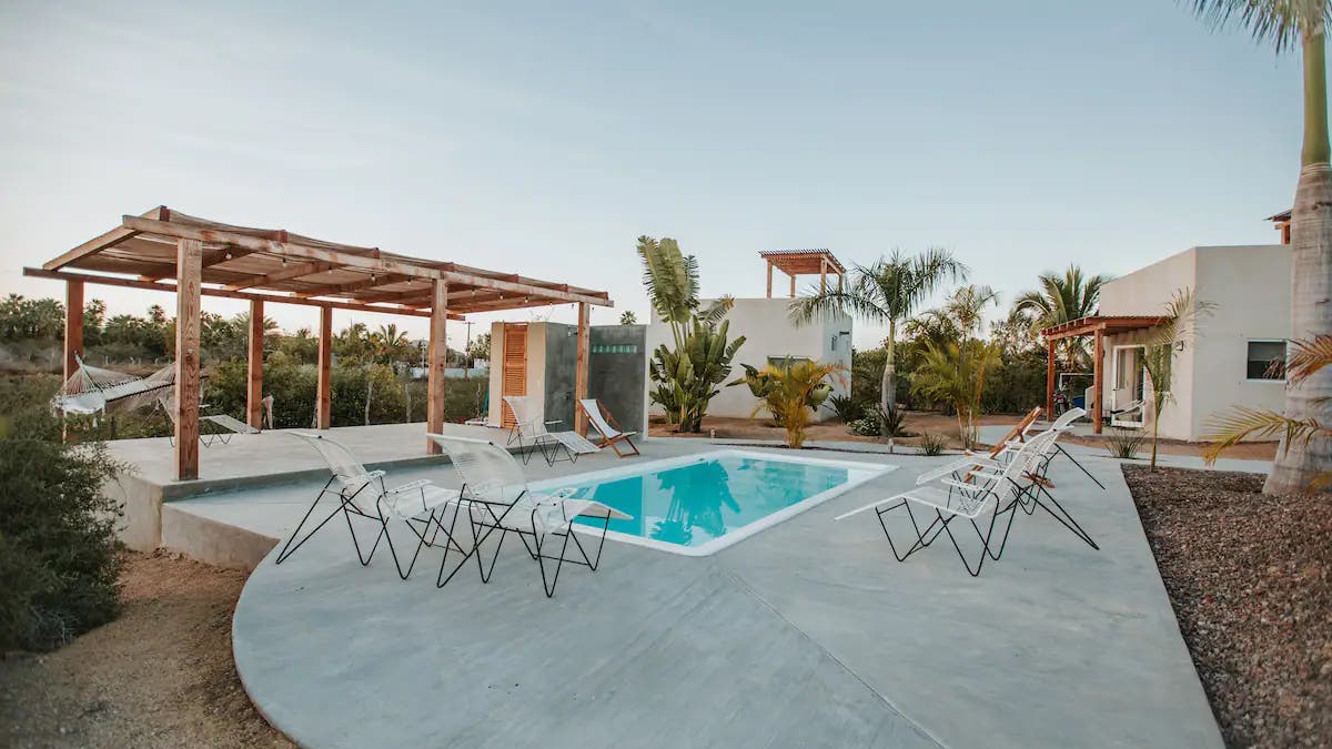 todos swell hotel pool in todos santos, mexico