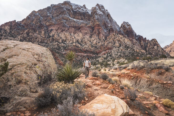 Hiking in Southern Nevada near Red Rock Canyon