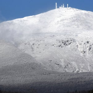 Mount Washington covered in snow