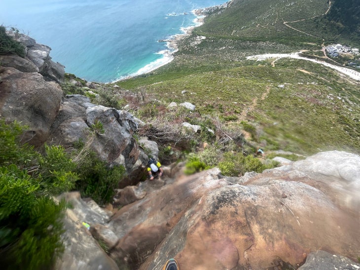 Looking down Suther Peak from above