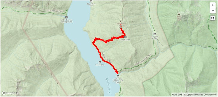 Desolation Peak map