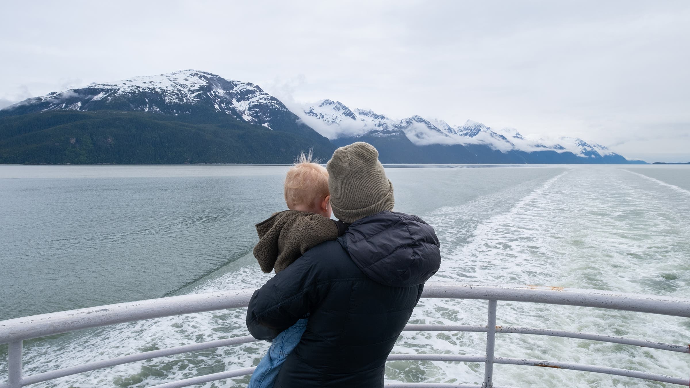 Aboard the ferry on the Alaska Marine Highway between Juneau and Haines