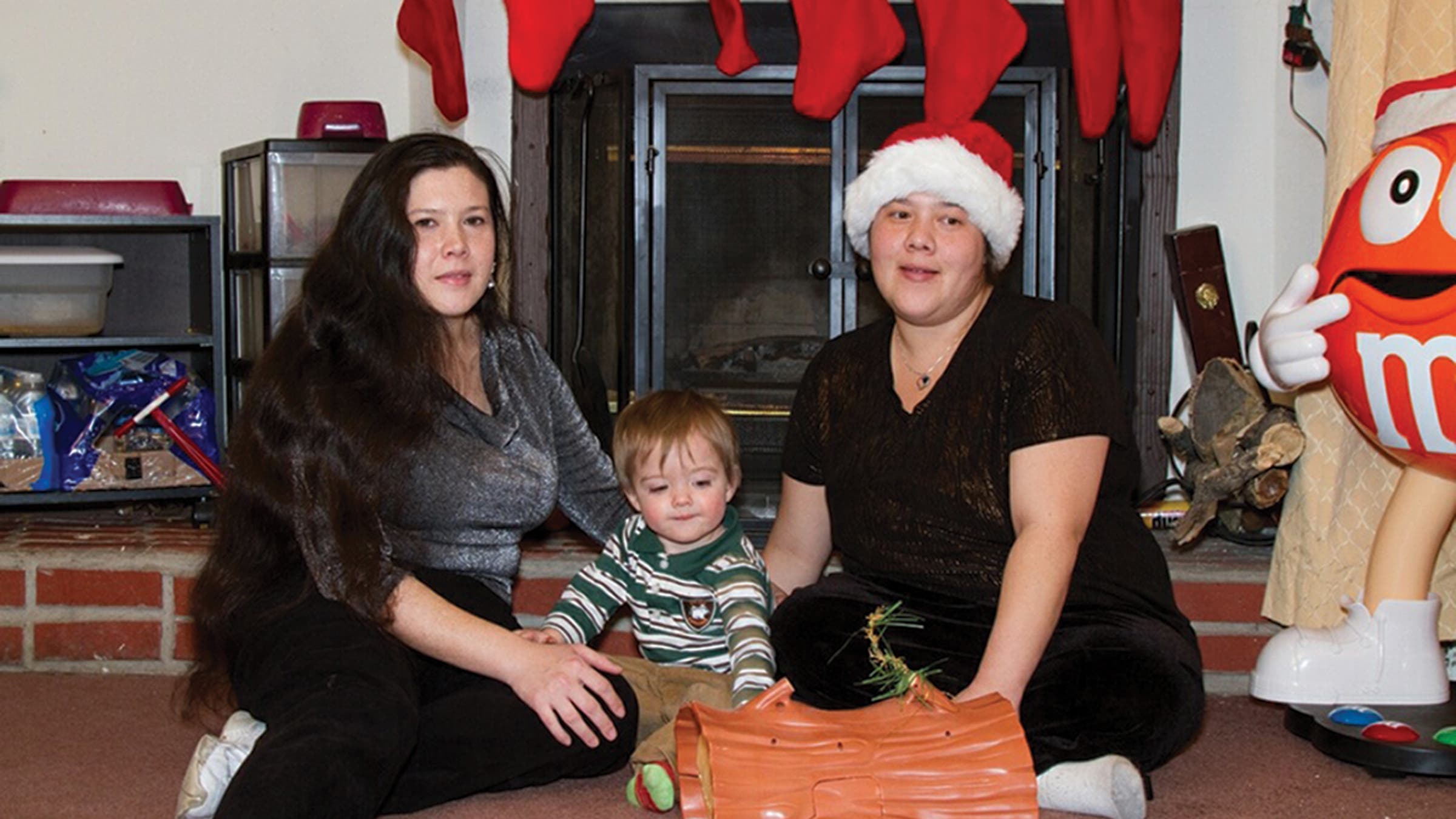 Rebecca (left), with Talon and Christine