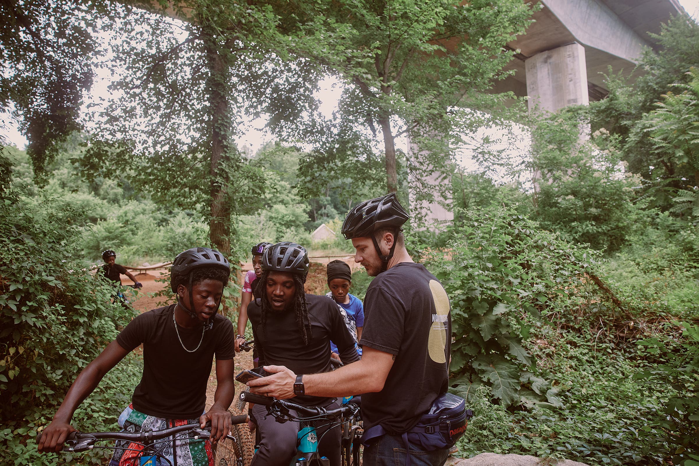 RCC riders practicing at the Belle Isle Bicycle Skills Area