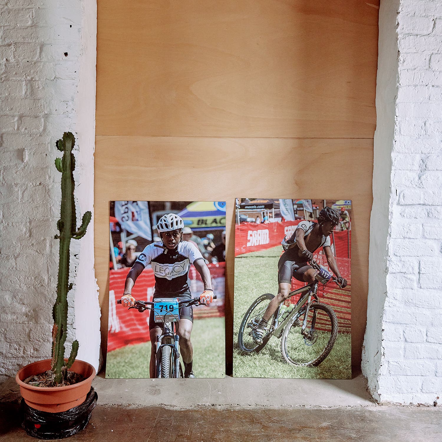 Photos of competing riders sit prominently in the RCC headquarters in downtown Richmond.
