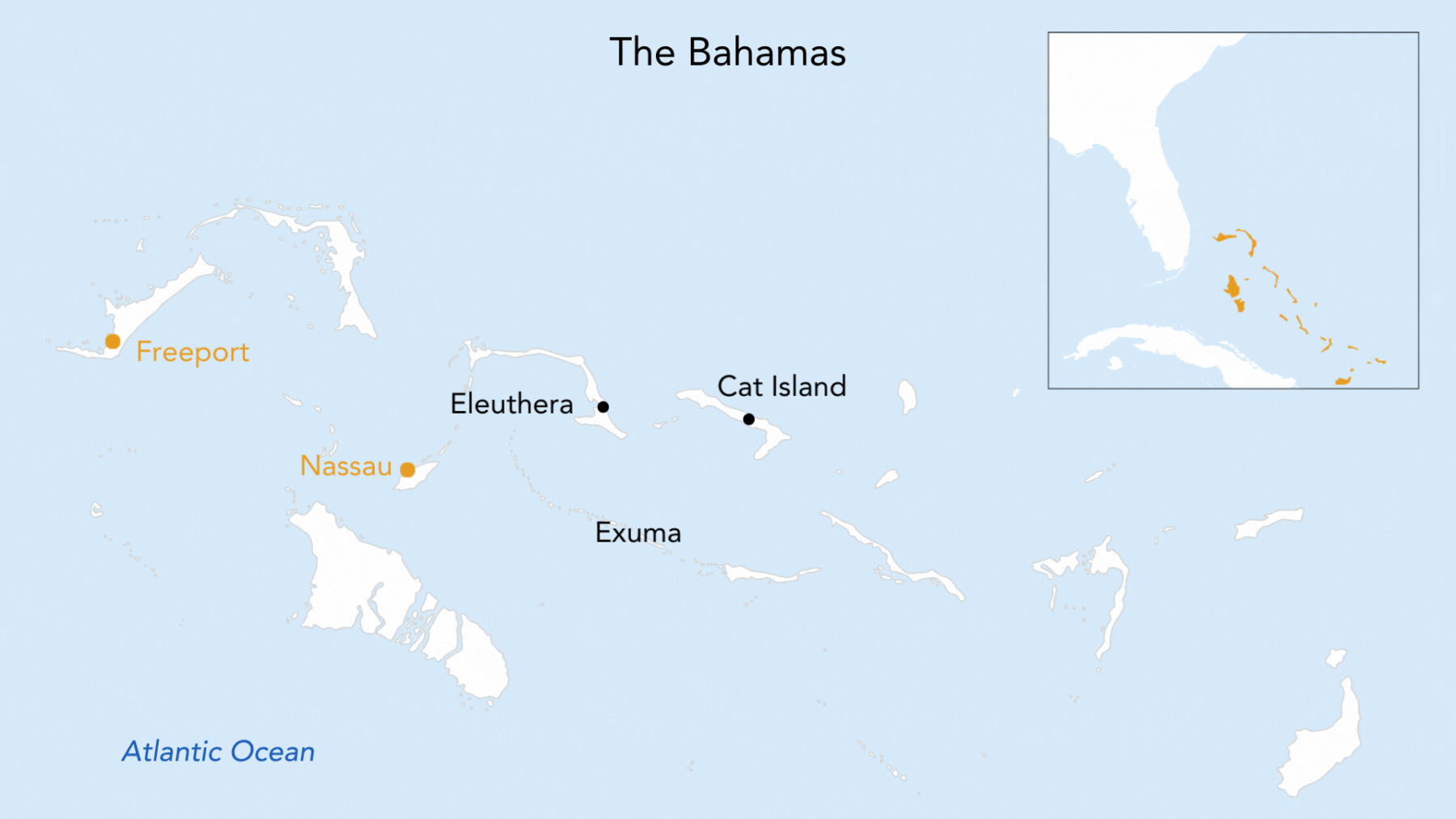Map of The Bahamas