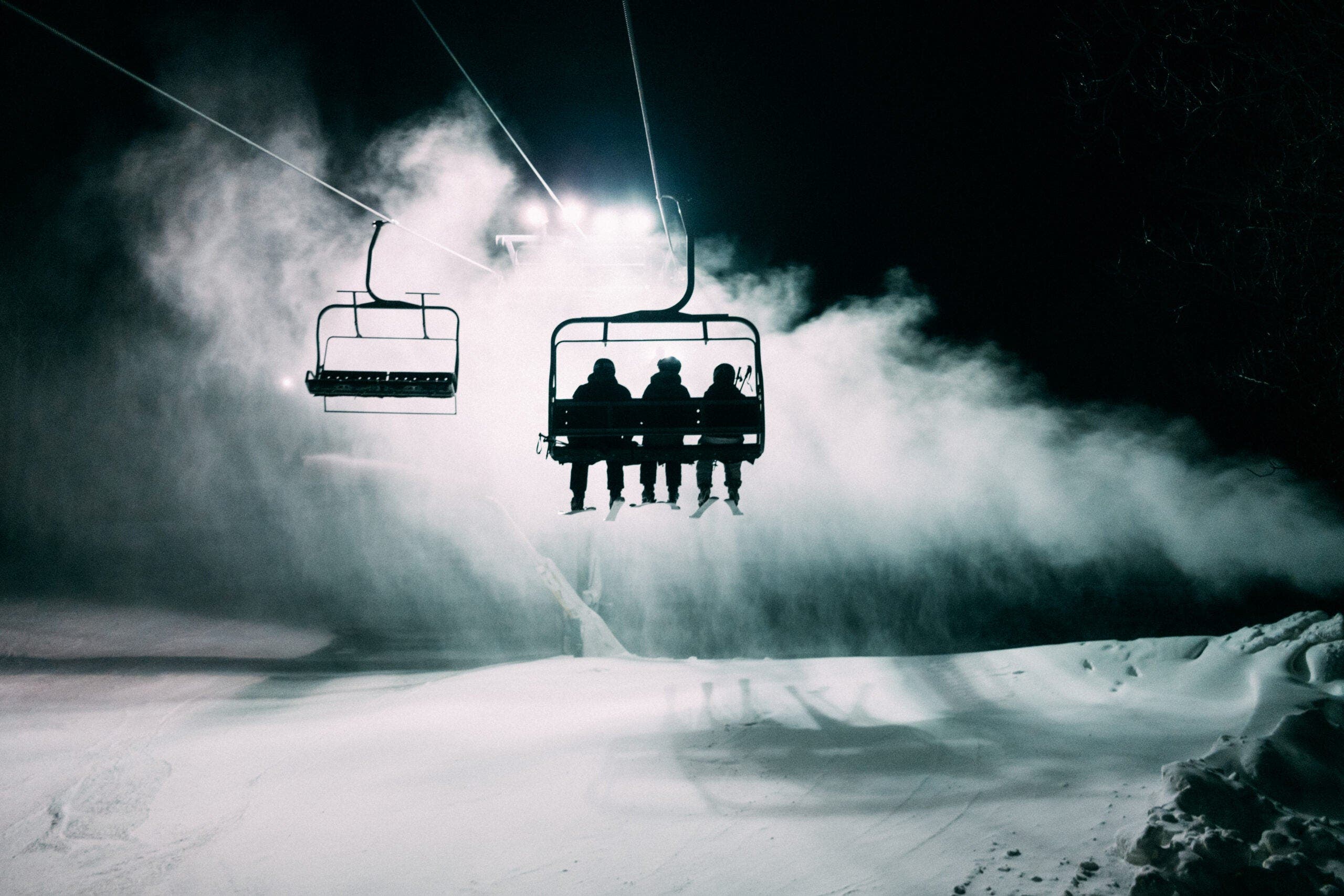 chairlift and snowmaking