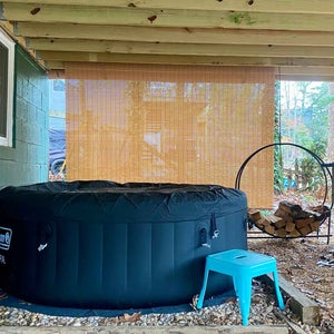 The Coleman SaluSpa AirJet hot tub in writer Graham Averill's backyard.