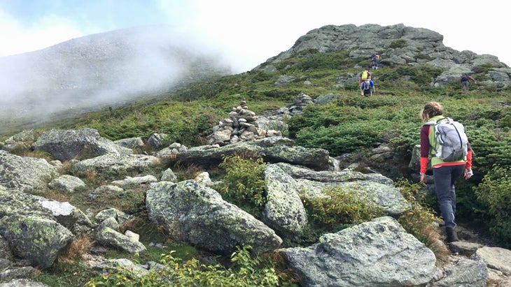 Hikers in the Presidential Range, New Hampshire