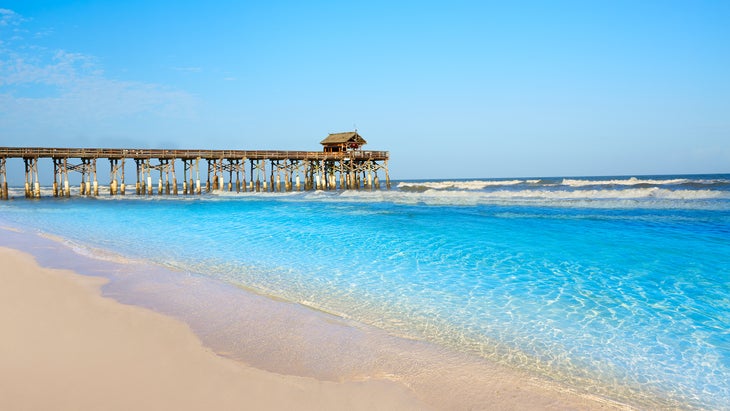 Cocoa Beach pier in Cape Canaveral, Florida, near Orlando is one of the best east coast beaches