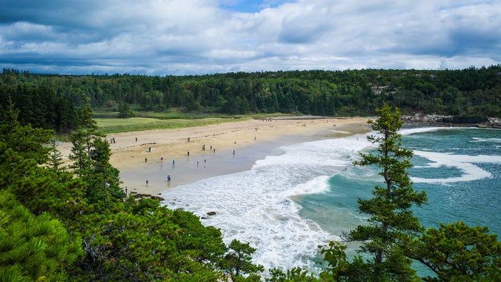 Sand Beach in Acadia National Park, Maine, is one of the best east coast beaches